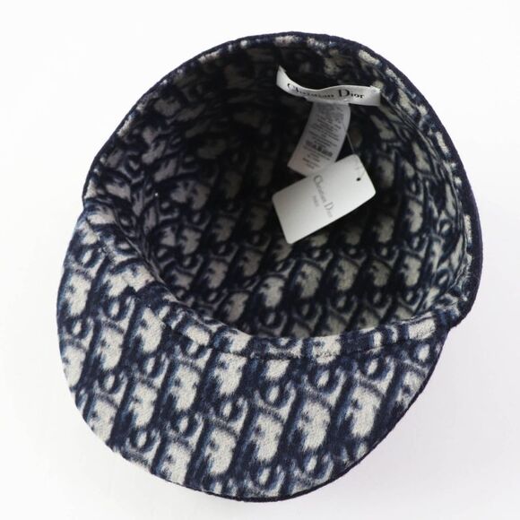 Dior Wool Silk Oblique Cap Dark Navy - Picture 5 of 6